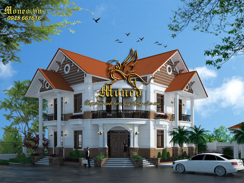 giới thiệu thiết kế biệt thự 2 tầng 2 mặt tiền