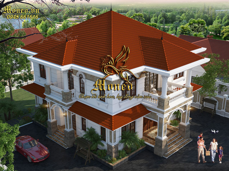 Biệt thự 2 tầng phong cách châu âu