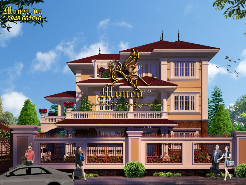 thiết kế biệt thự 200m2 3 tầng