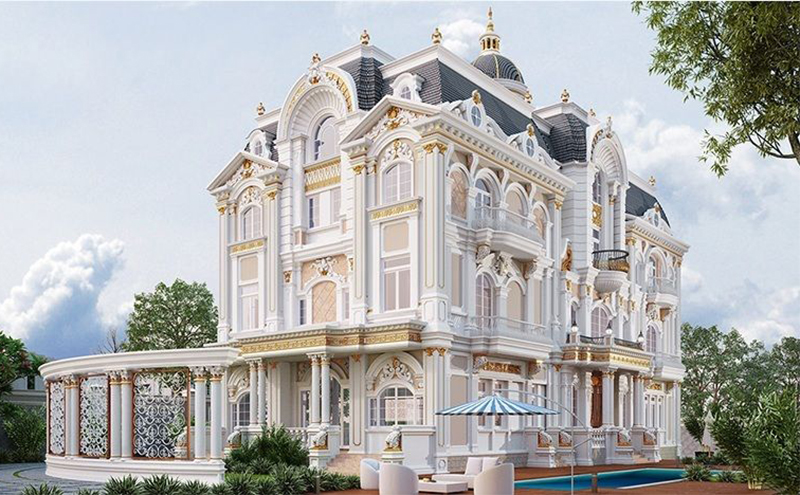 mẫu thiết kế biệt thự cổ điển