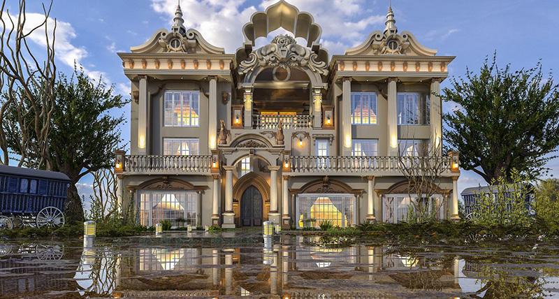 mẫu thiết kế biệt thự cổ điển