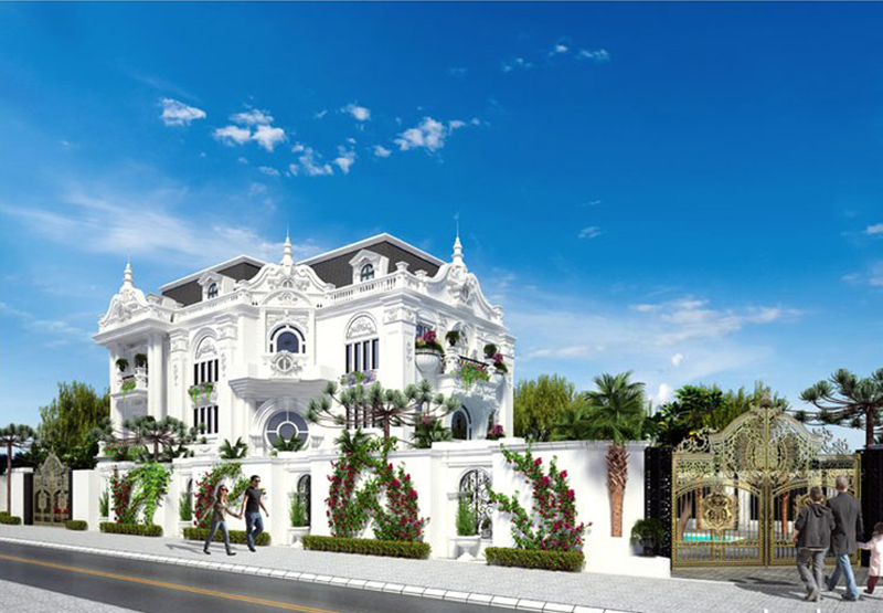 mẫu thiết kế biệt thự cổ điển