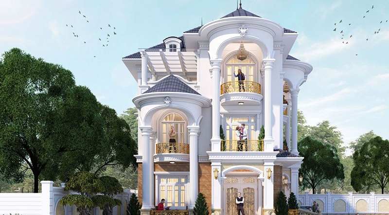 mẫu thiết kế biệt thự cổ điển