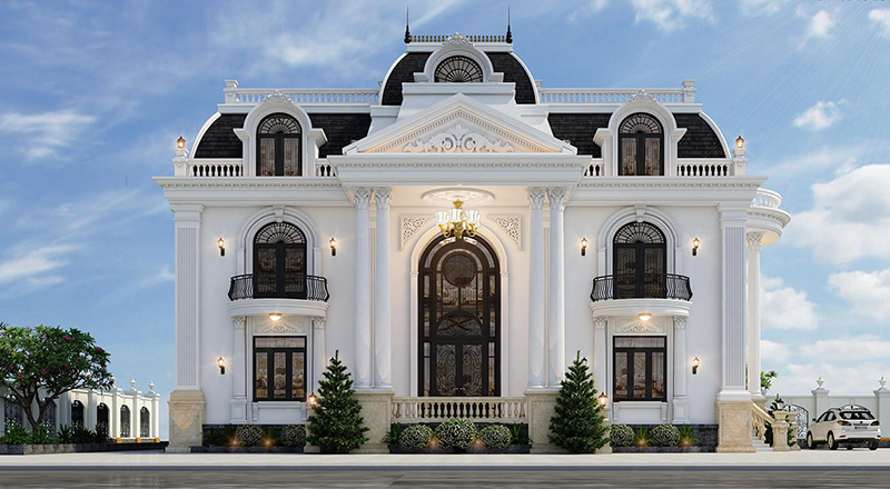 mẫu thiết kế biệt thự cổ điển