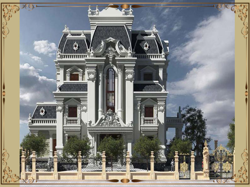thiết kế biệt thự cổ điển pháp