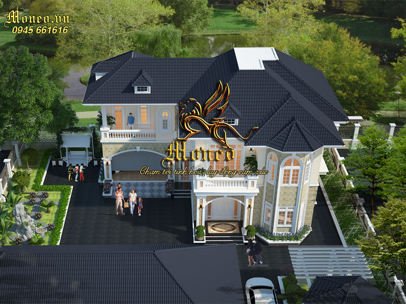 biệt thự nhà vườn phong cách châu âu 2 tầng