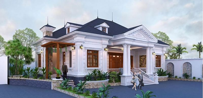 nhà biệt thự vườn cao cấp 1 tầng