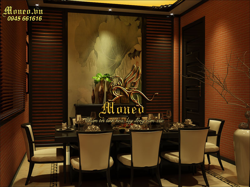 thiết kế nhà hàng 2 tầng sang trọng