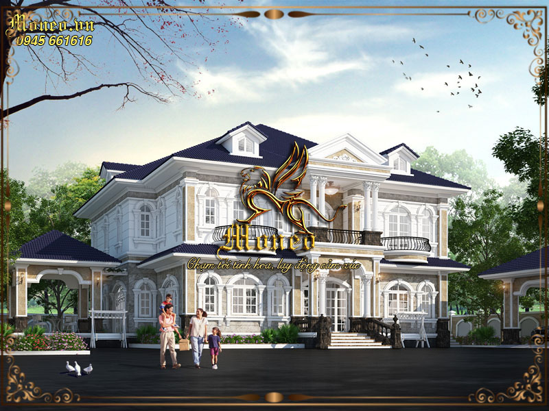 thiết kế biệt thự 2 tầng tân cổ điển đẹp