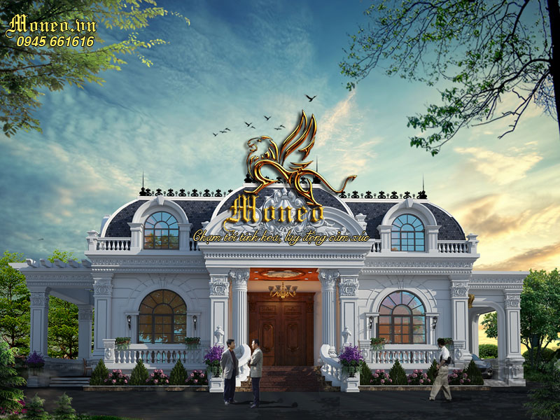 kiến trúc biệt thự 1 tầng cổ điển đẹp