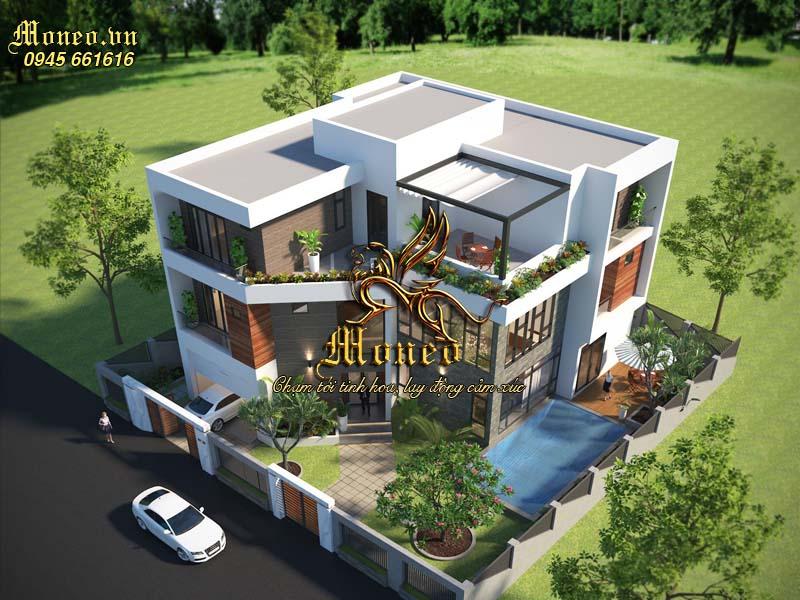 kiến trúc biệt thự hình khối hiện đại
