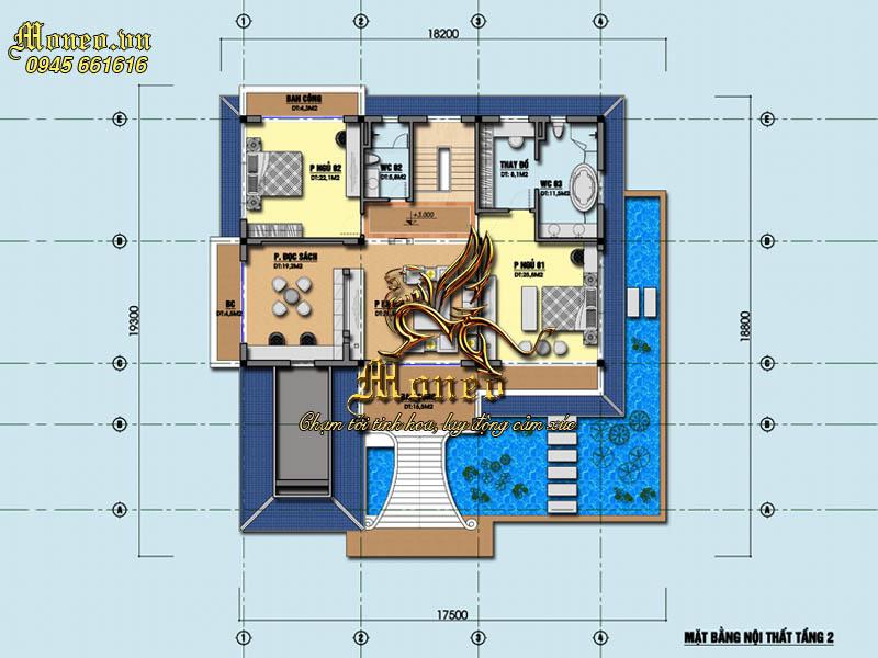 Bản vẽ thiết kế biệt thự 2 tầng kiểu nhật