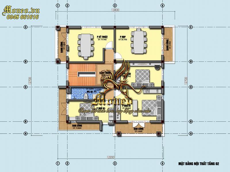 thiết kế mẫu nhà đẹp 3 tầng 140m2 mái thái
