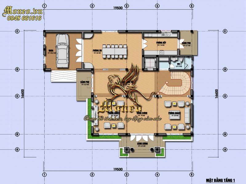 mẫu biệt thự vườn cao cấp 3 tầng