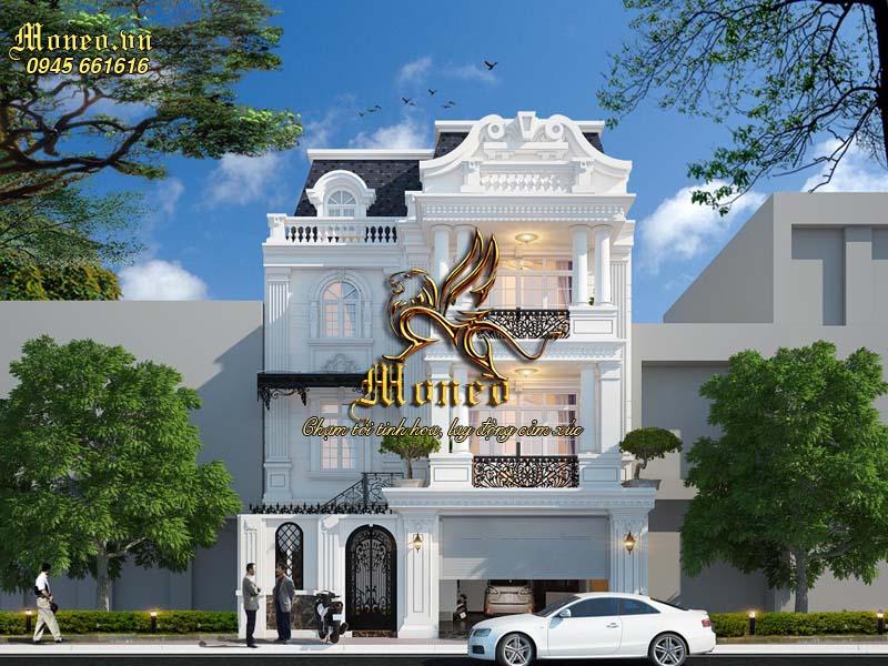 mẫu biệt thự 3 tầng 150m2 tân cổ điển