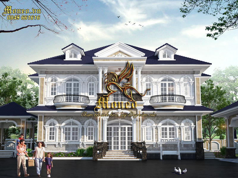 mẫu biệt thự mặt tiền 20m