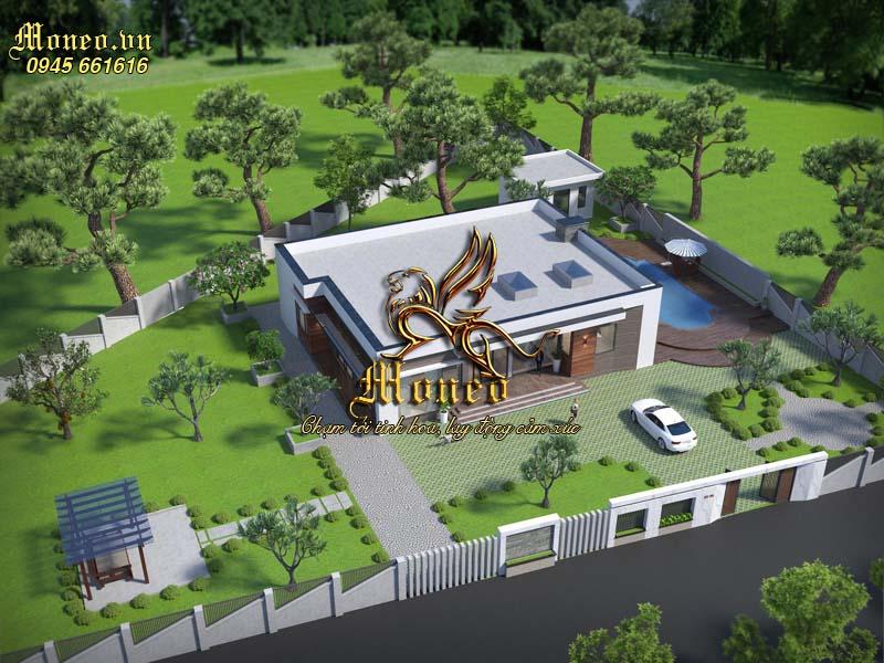 biệt thự hiện đại 250m2 ở nông thôn