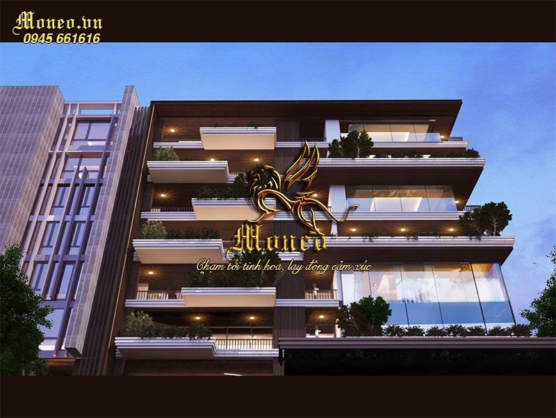 mẫu thiết kế tòa nhà văn phòng kết hợp để ở