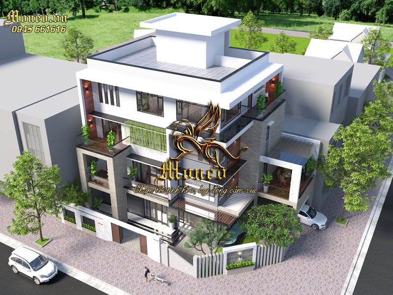 mẫu biệt thự 3 tầng hiện đại siêu đẹp