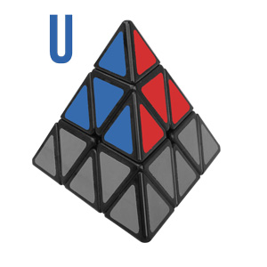 cách chơi rubik tam giác - ký hiệu mặt U