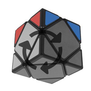Cách giải Rubik Skewb - 5 mảnh trung tâm