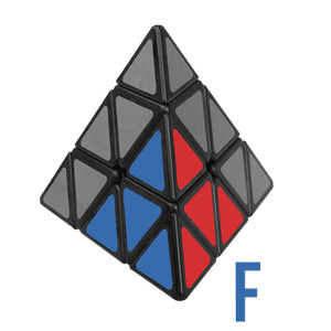 cách xoay rubik tam giác - ký hiệu mặt F