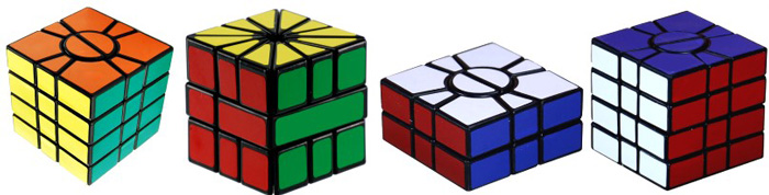 Các biến thể Rubik Square-1 bao gồm Super Square-1, Square-2,...