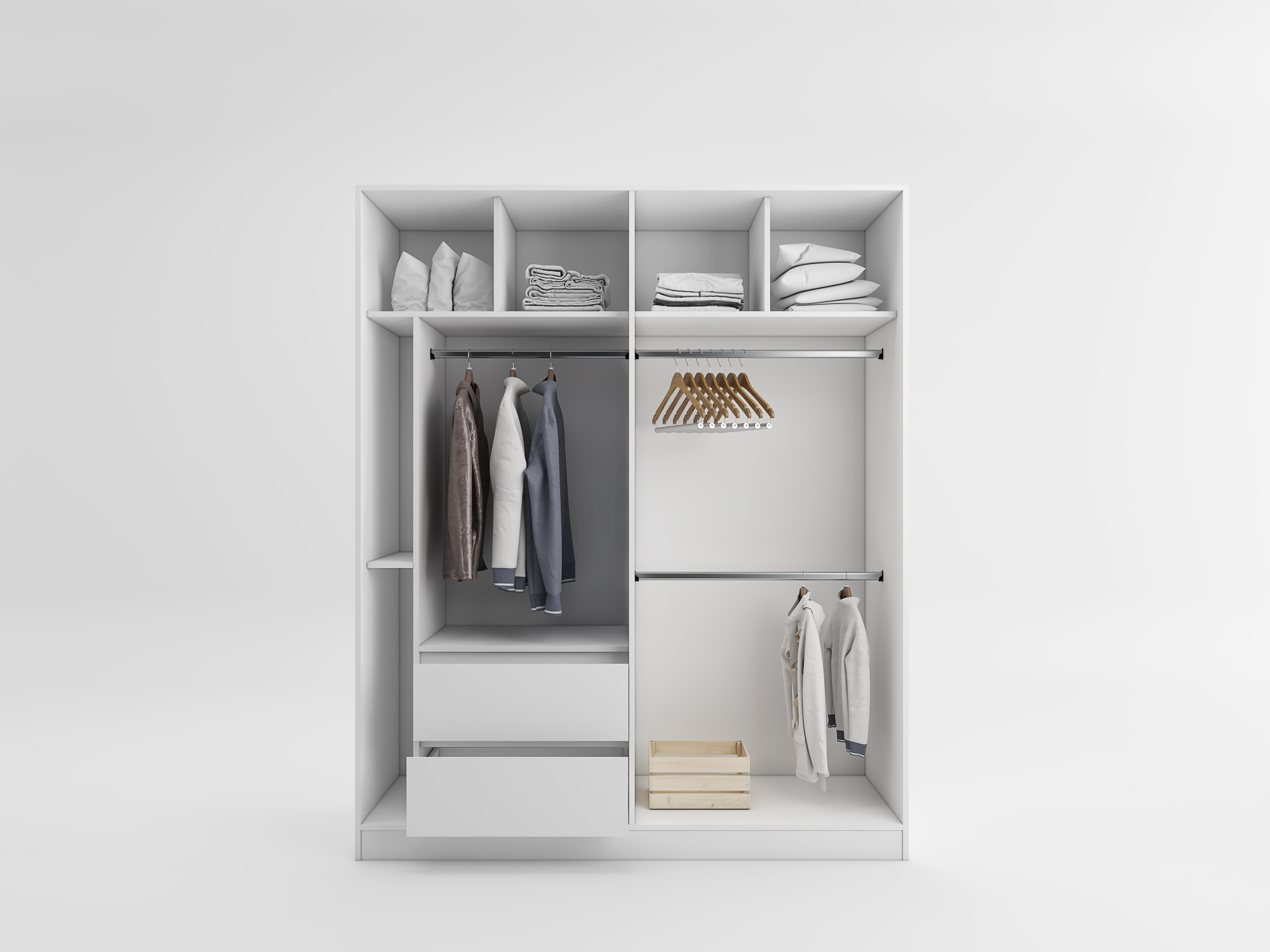 Tủ Quần Áo 4 Cánh Hiện Đại, Đơn Giản - Ta4c03ac