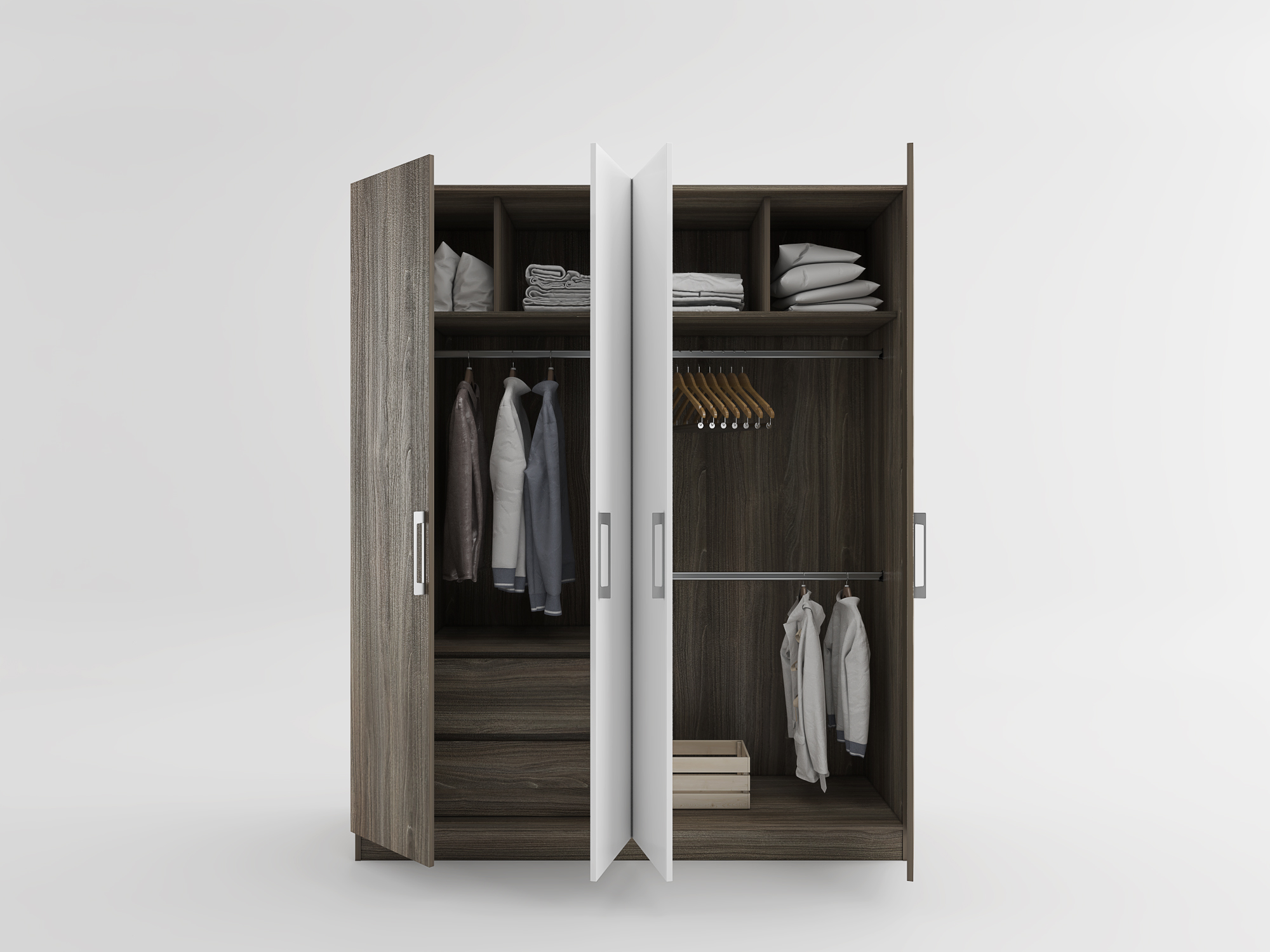 Tủ Quần Áo 4 Cánh Hiện Đại, Đơn Giản - Ta4c03ac