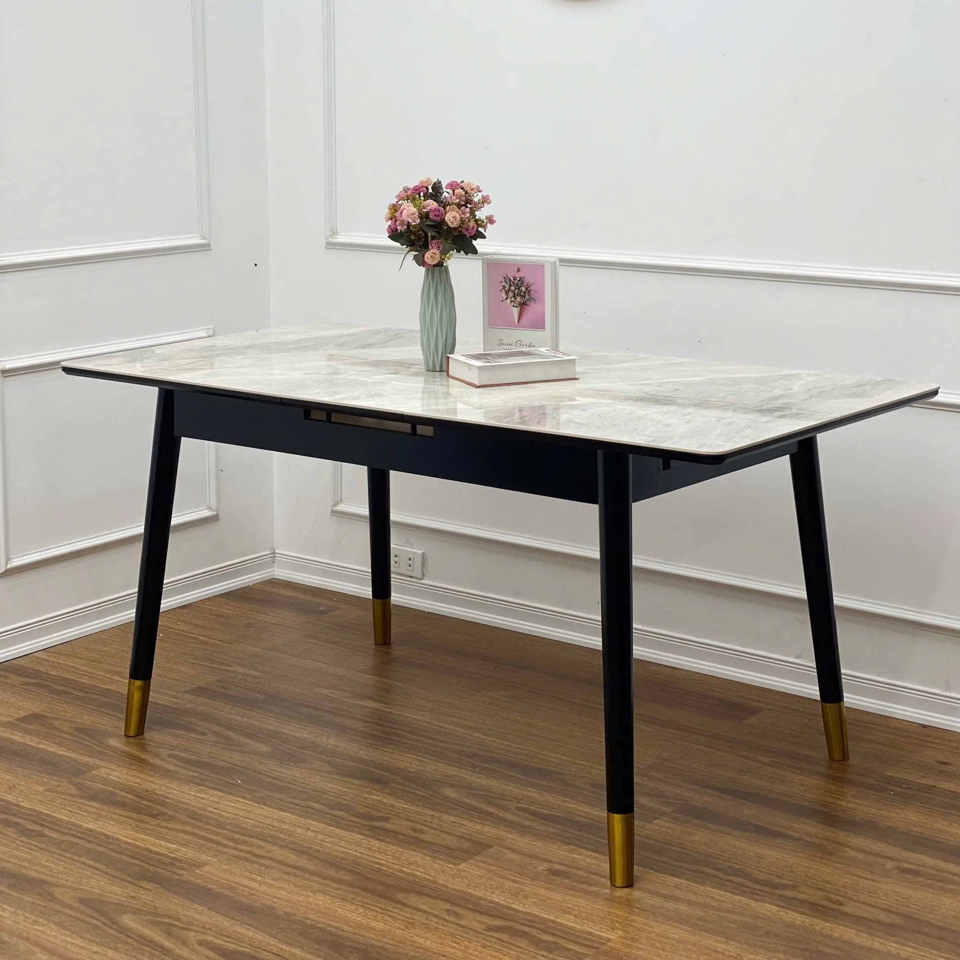 Bàn Ăn Thông Minh Mặt Đá 1m3-1m6 Nhập Khẩu - BATM.01