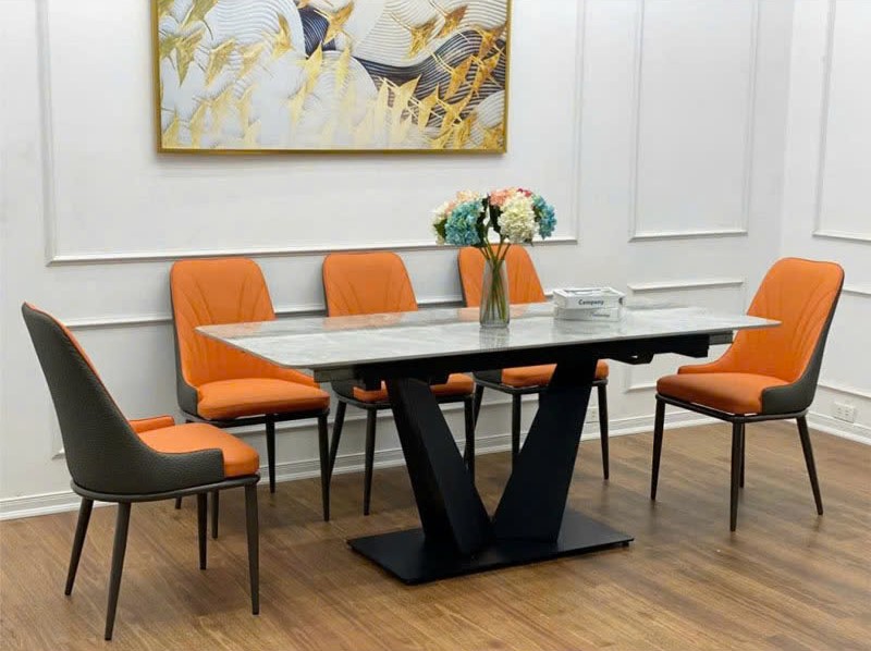 Bàn Ăn Thông Minh Mặt Đá 1m4-1m8 Nhập Khẩu - BATM.03