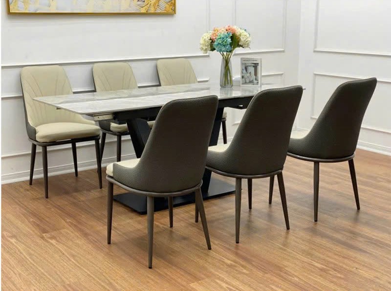 Bàn Ăn Thông Minh Mặt Đá 1m4-1m8 Nhập Khẩu - BATM.03