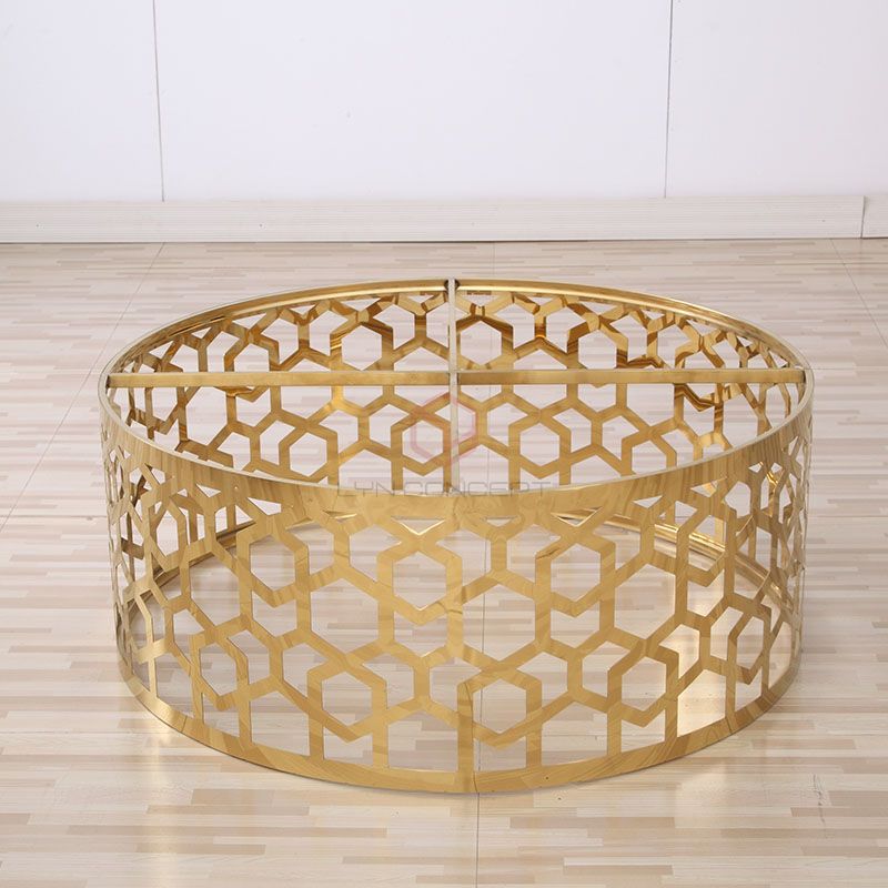 Bàn Trà Sofa Mặt Đá Chân Inox Xi Mạ Vàng Cao Cấp - BT16A