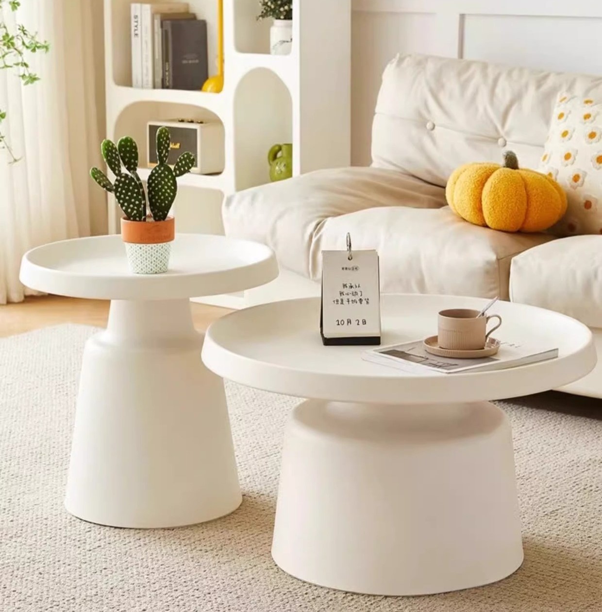 Bàn Trà Nhập Khẩu Tròn Đôi Cao Cấp - BTNK12.1