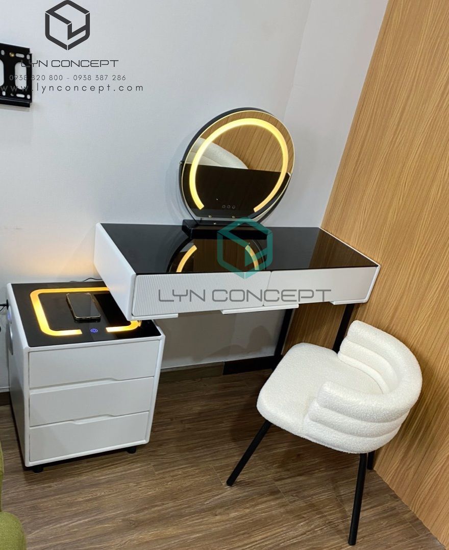 Bộ Bàn Trang Điểm Nhập Khẩu Thông Minh Có Sạc Không Dây & Loa Bluetooth  - BTĐ56.1