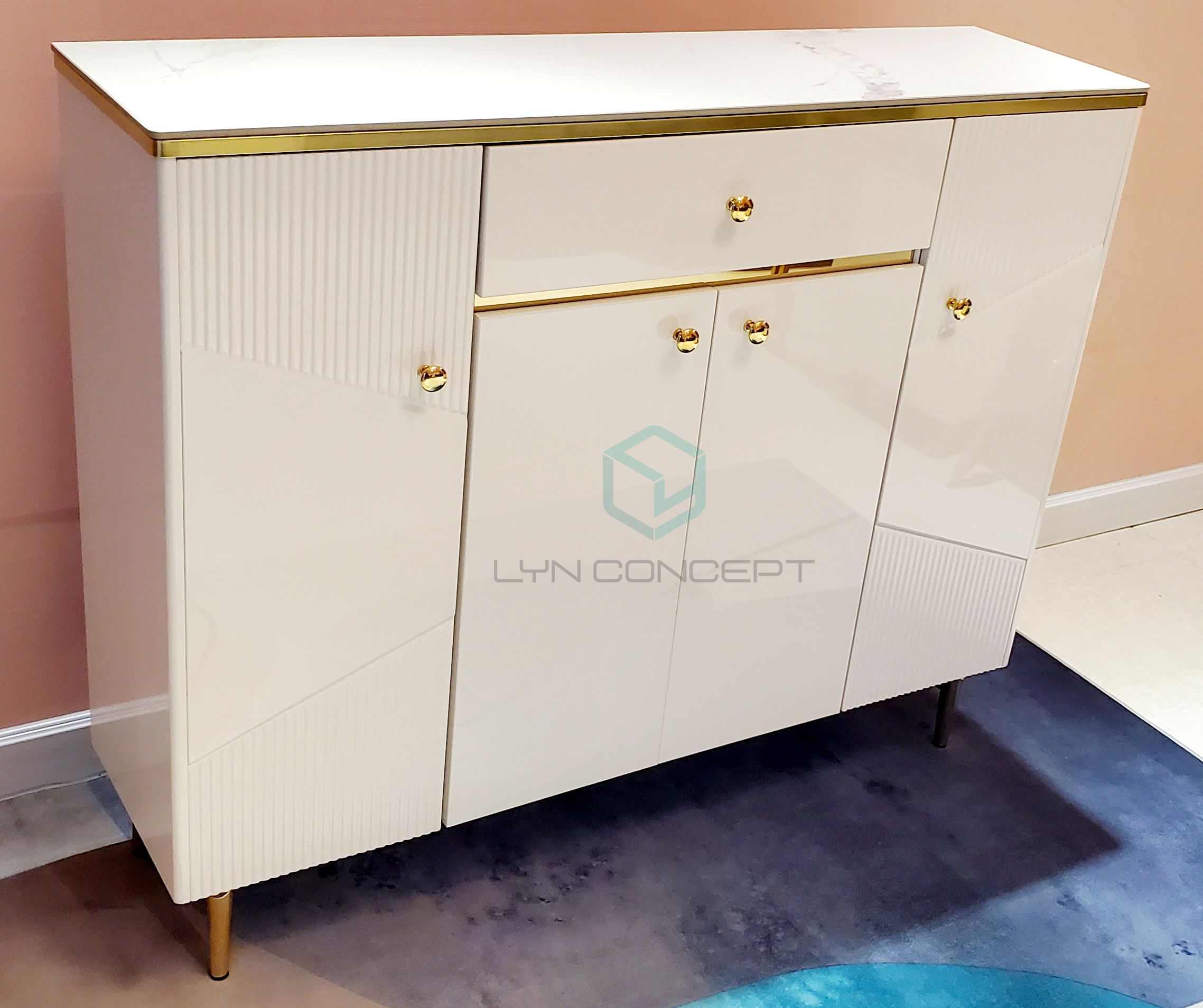 TỦ GIÀY GỖ MÀU TRẮNG NHẬP KHẨU - TG19