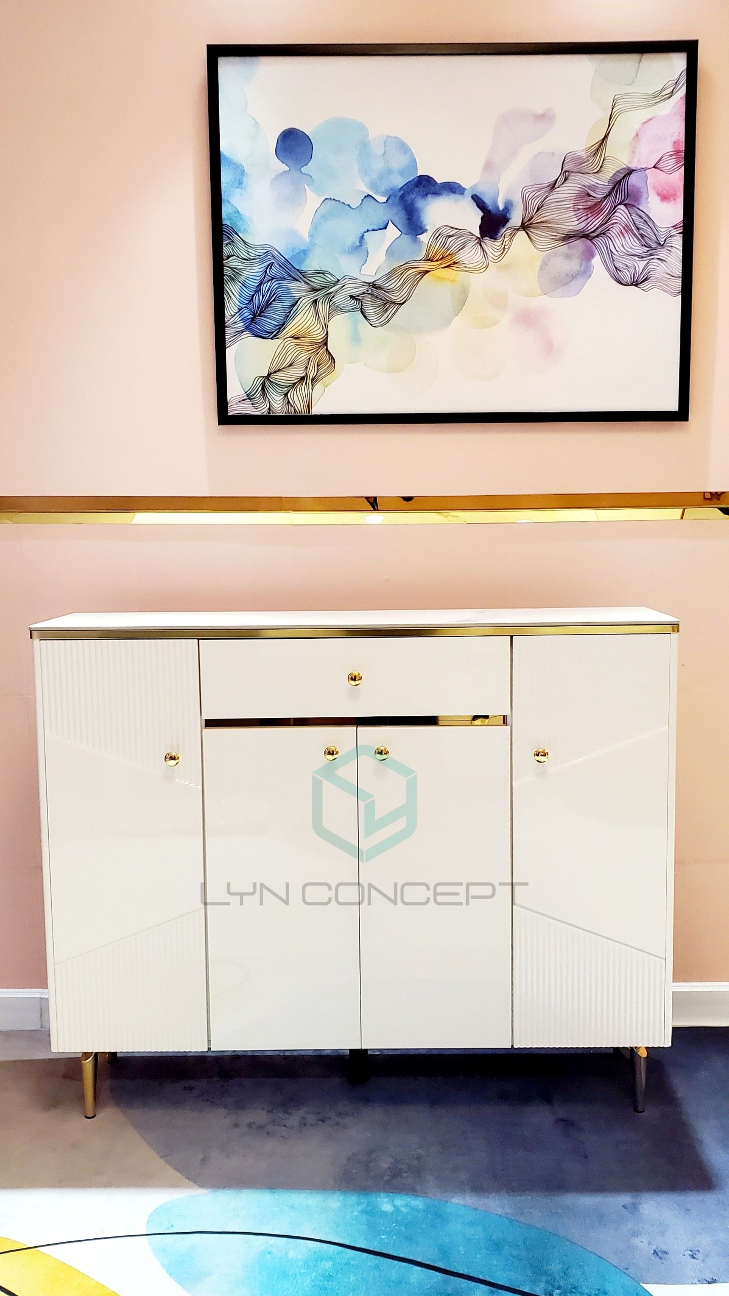 TỦ GIÀY GỖ MÀU TRẮNG NHẬP KHẨU - TG19