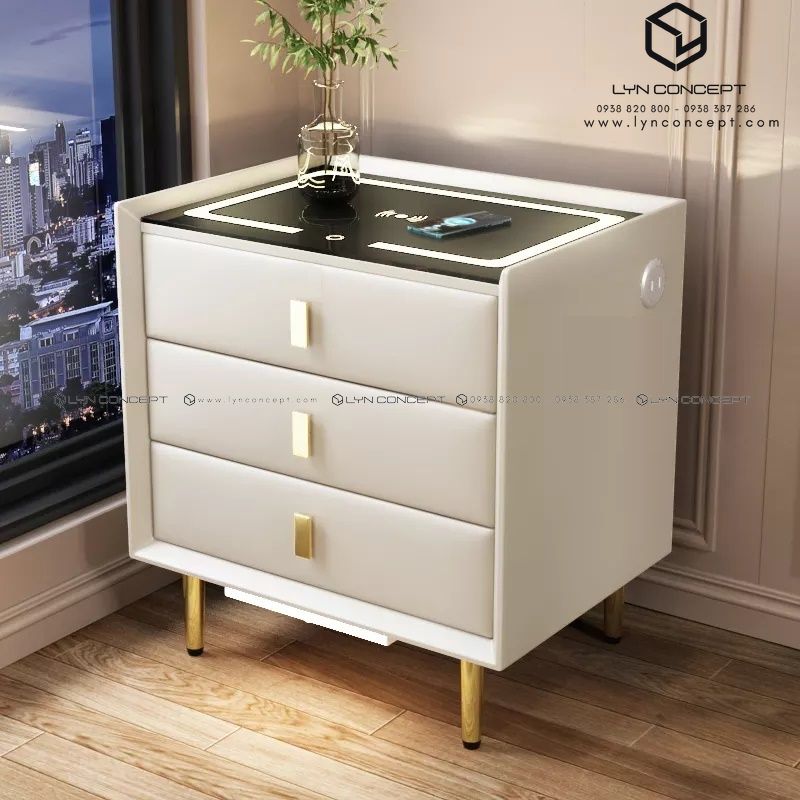 Tab Đầu Giường Sạc Thông Minh Màu Trắng - TĐG51.25