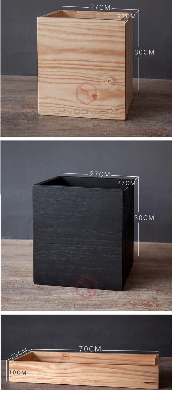 Kệ Trang Trí Khung Sắt Hộp Gỗ - KTT14