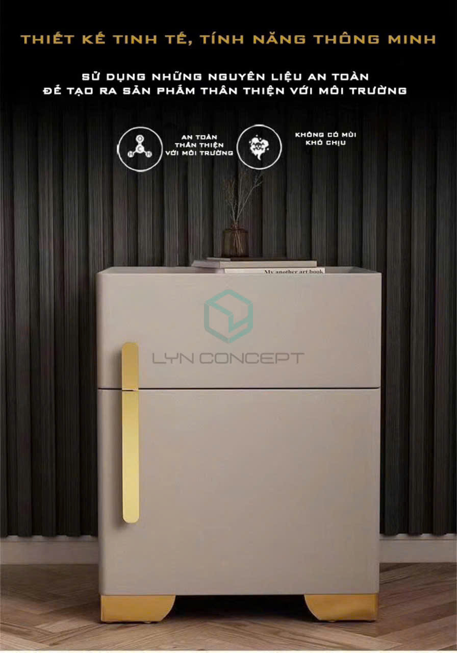 Tab Đầu Giường Thông Minh Có Két Sắt - TĐG53.3