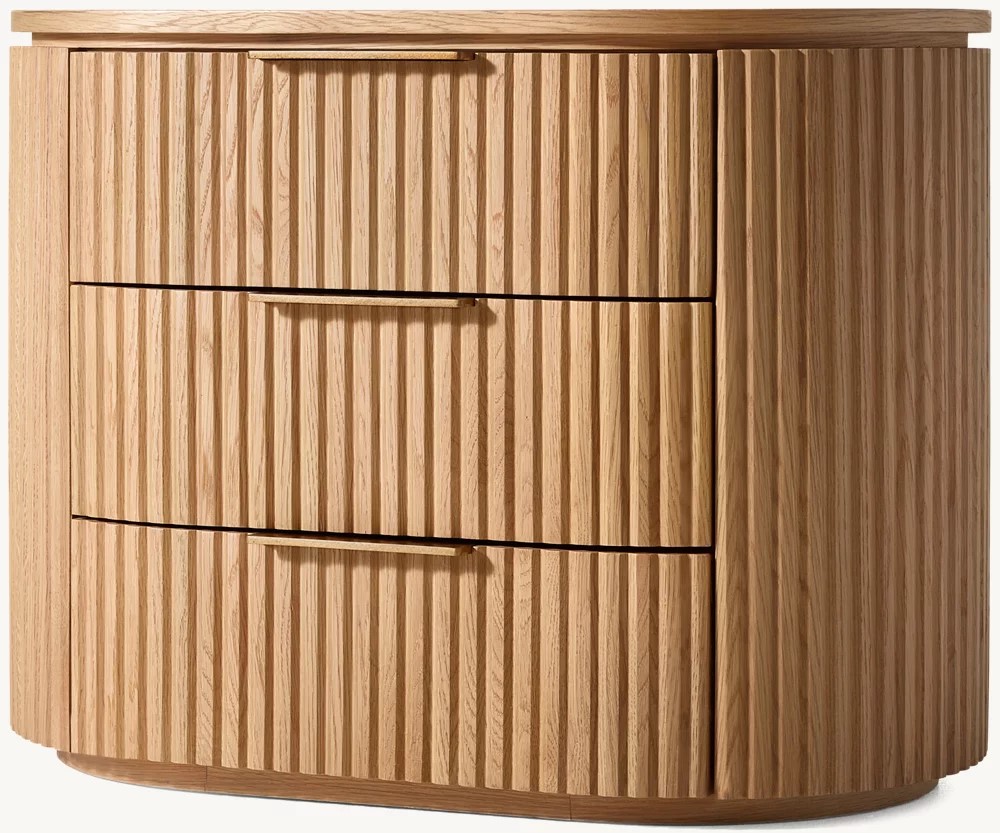 Tủ Đầu Giường Gỗ Tần Bì Có 3 Hộc Kéo - TĐGGTN02