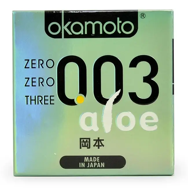 Bao cao su Okamoto 003 Aloe hộp 3 cái