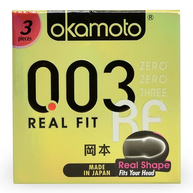 Bao cao su Okamoto Real Fit hộp 3 cái