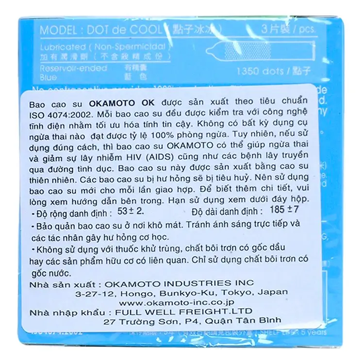 Đặc điểm của Bao Cao Su Dot De Cool