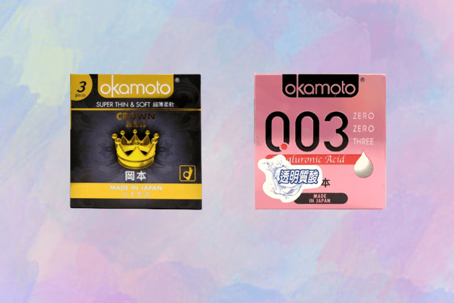 Bao cao su Okamoto Crown và Okamoto Hyaluronic Acid