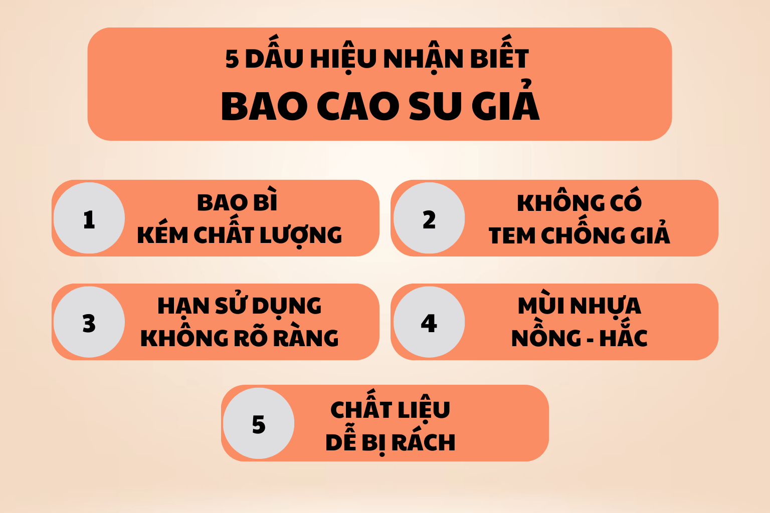 5 dấu hiệu nhận biết bao cao su giả bằng mắt thường
