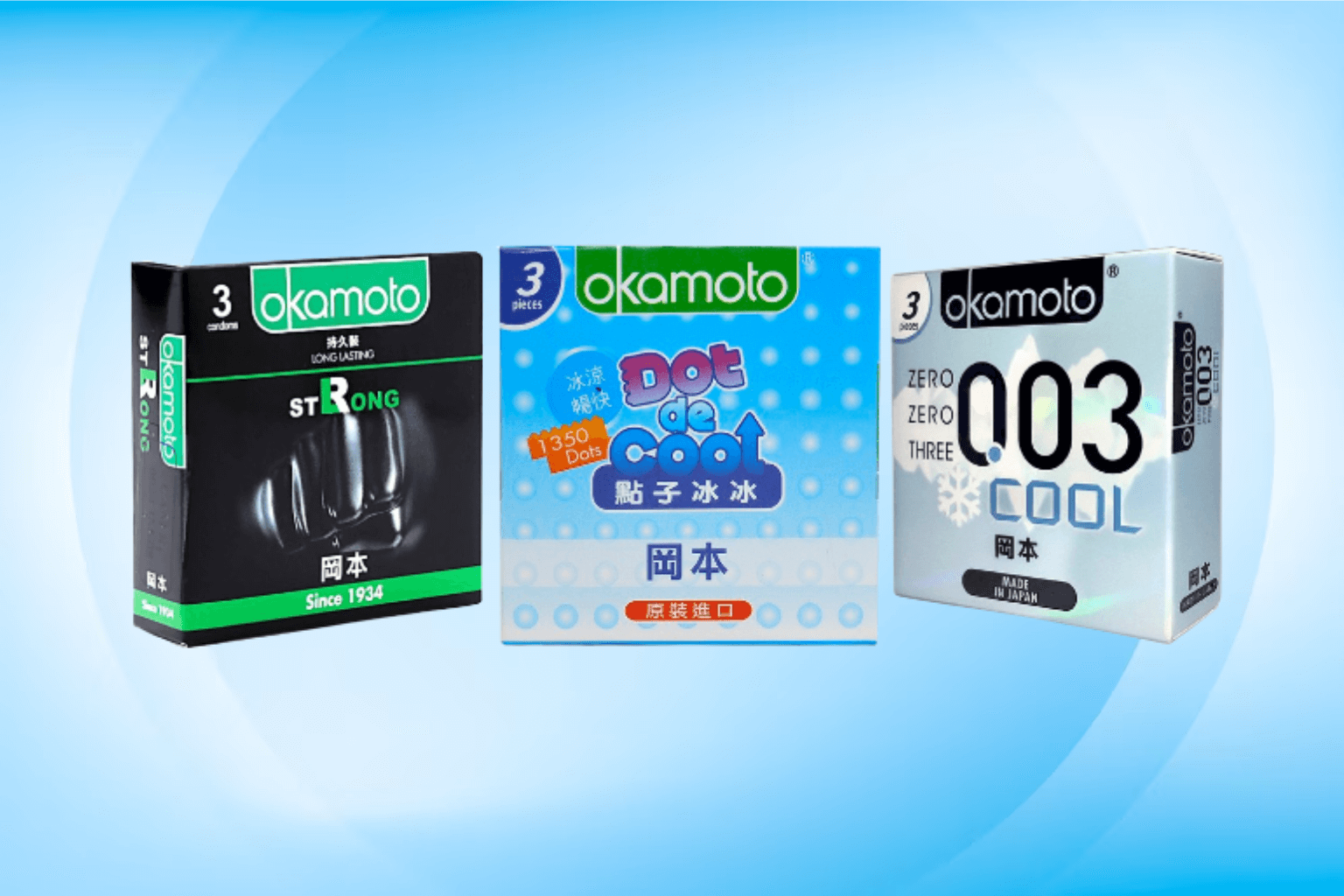 Các loại bao cao su Okamoto kéo dài thời gian