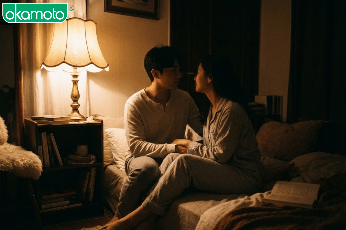 Giao tiếp bằng ánh mắt khi quan hệ dưới ánh sáng