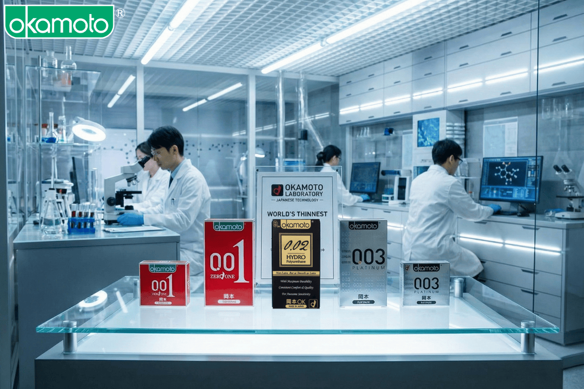 bao cao su Okamoto công nghệ Nhật Bản
