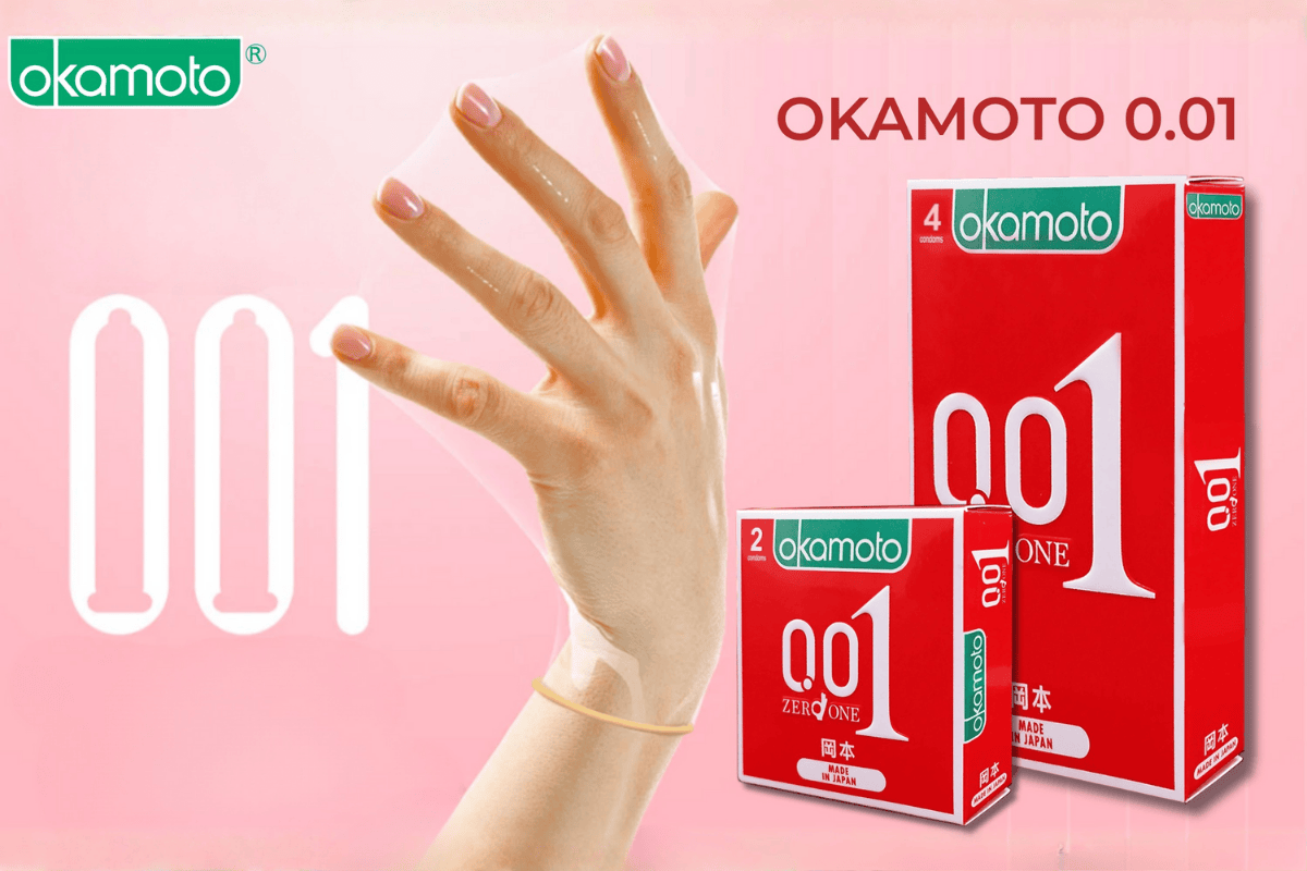 Okamoto 0.01 siêu mỏng, siêu chân thực, truyền nhiệt tốt